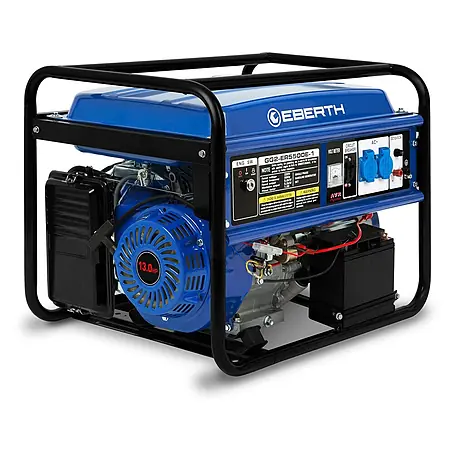 EBERTH  Stromerzeuger Benzin 5500 W, 13 PS, 230 V, 1 Phase, E-Start, AVR
