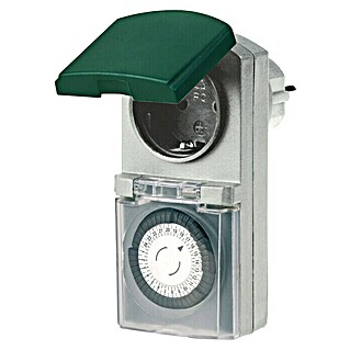 Außen-Zeitschaltuhr (Mechanisch, Grau-Grün, 3 500 W)