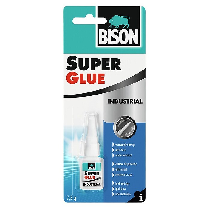 Bison Sekundno lepilo Super Glue Industrial  (7,5 g) | 6341 - Kontakt, u Sekundenkleber | HCDA - Haushaltsklebstoffe | HCD - Kleber | HC - Kleber | H - Innendeko/Farben | BAUHAUS