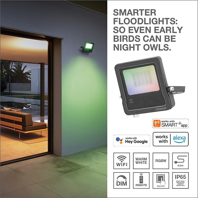 Osram Led-wandlamp voor buiten (23 W, 20 x 19,7 x 26,2 cm, IP44) | BAUHAUS