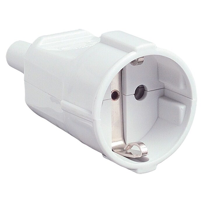 UniTEC Koppelcontactstop (16 A, IP20, Wit, Kabelknikbeveiliging)