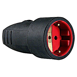 UniTEC Rubberen koppelcontactstop (Licht, 250 V, IPX4, Zwart)