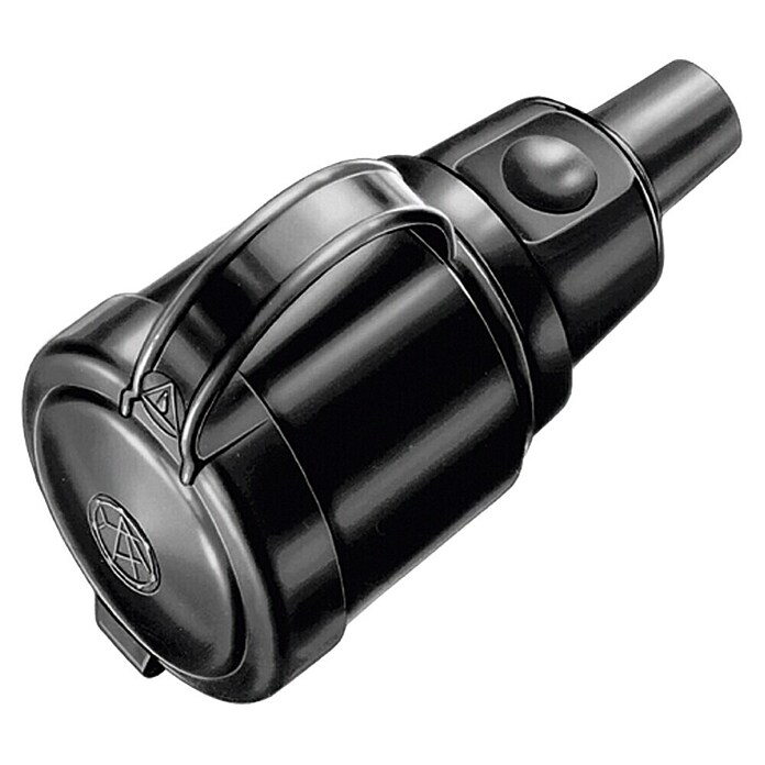 UniTEC Rubberen koppelcontactstop (Zwaar, 250 V, 16 A, IP44, Zwart)