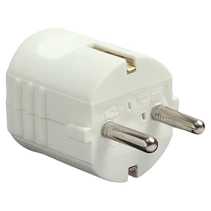 UniTEC Veiligheidsstekker (Wit, Pvc, IP20)