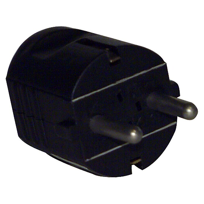 UniTEC Veiligheidsstekker (Zwart, Pvc, IP20)