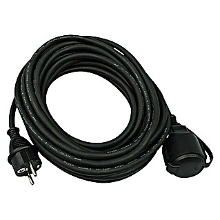 Gumeni produžni kabel (10 m, IP44, Crne boje, H05RR-F, Broj parica: 3, 1,5 mm²)