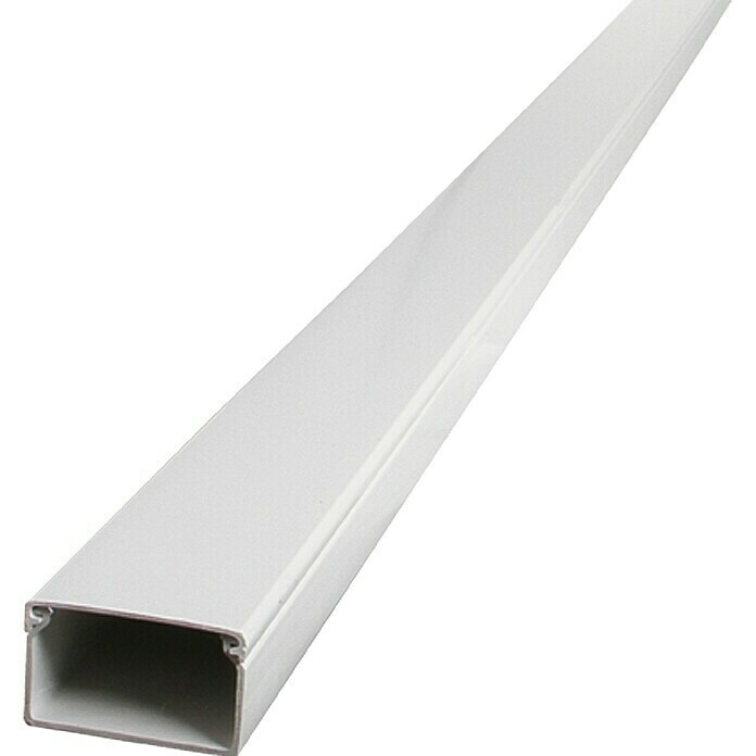 Canaleta para cables (2 m x 30 mm x 15 mm, Blanco)