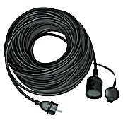 Rubberen verlengkabel (50 m, IP44, Zwart, H05RR-F3G1,5)