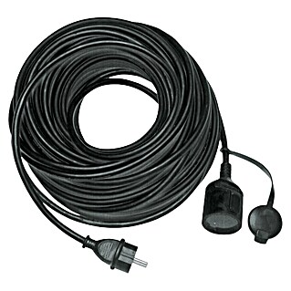 Verlengkabel (50 m, Zwart, IP44, H05RR-F)