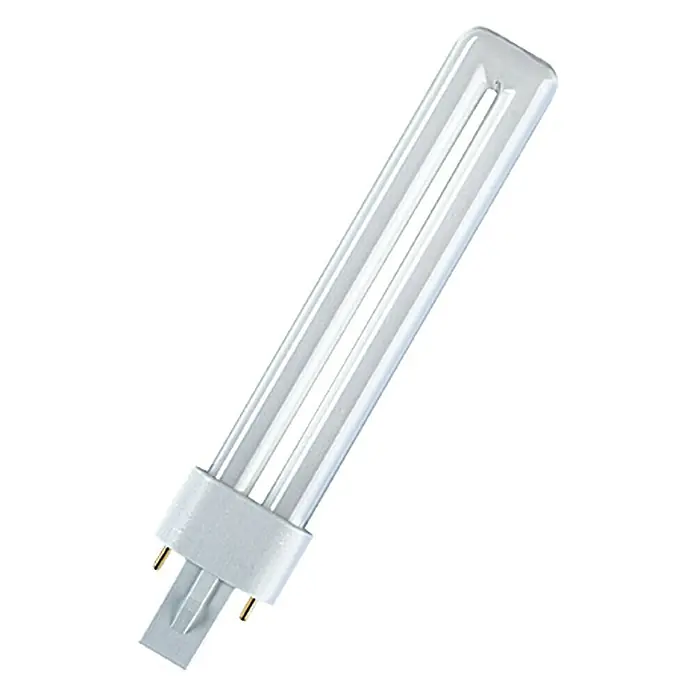 Osram Energiesparlampe Dulux S Interna - 5 W, Warmweiß - Kompakte Leuchtstofflampe mit Stiftsockel, ideal für energieeffiziente Beleuchtung in verschiedenen Anwendungen.