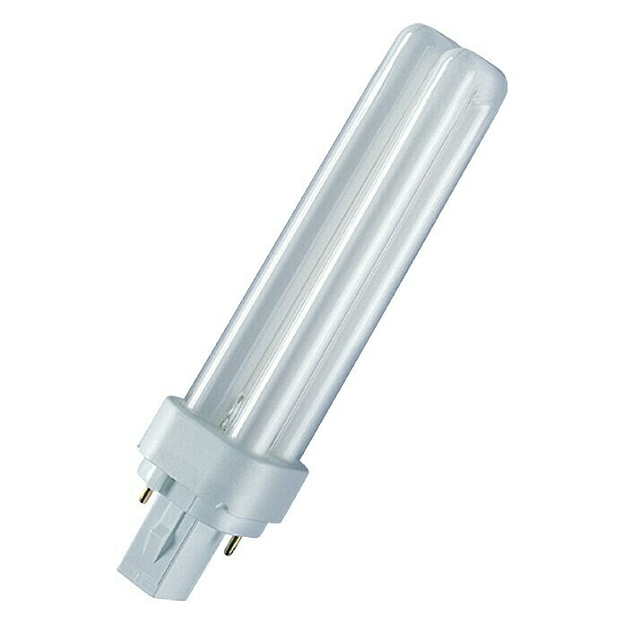 Osram Energiesparlampe Dulux D Interna10 W, Warmweiß Front View