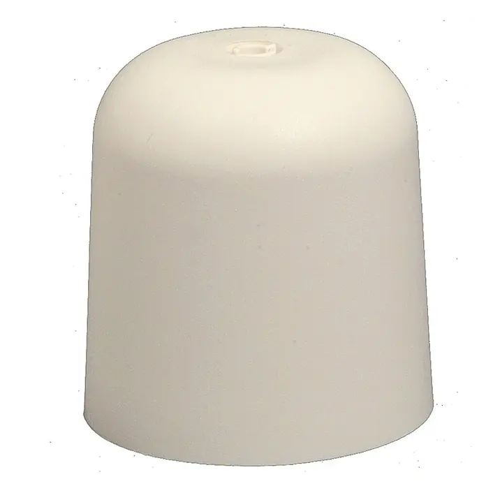 Voltomat Lampenbaldachin - 1-fach, Weiß, 6,5 cm - Nahaufnahme eines weissen Isolators für eine Hausantenne, der Schutz vor Witterungseinflüssen bietet.