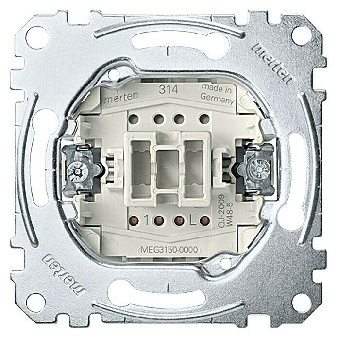 Merten Taster-Einsatz10 A, Unterputz Front View