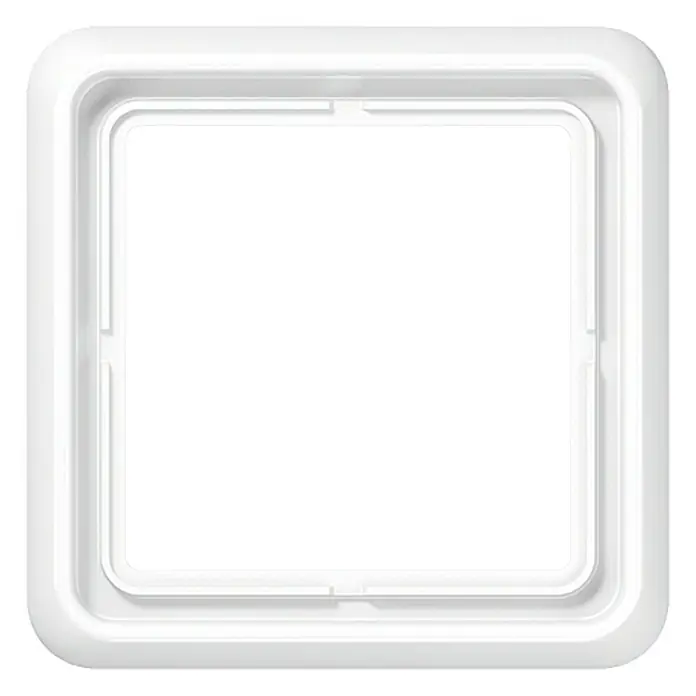 Jung CD 500 Abdeckrahmen CD581WW - Alpinweiß, 1-fach, Kunststoff - Quadratische, weiße Rahmenabdeckung für ein sauberes und minimalistisches Design. Ideal zur Abdeckung von Schaltern und Steckdosen.