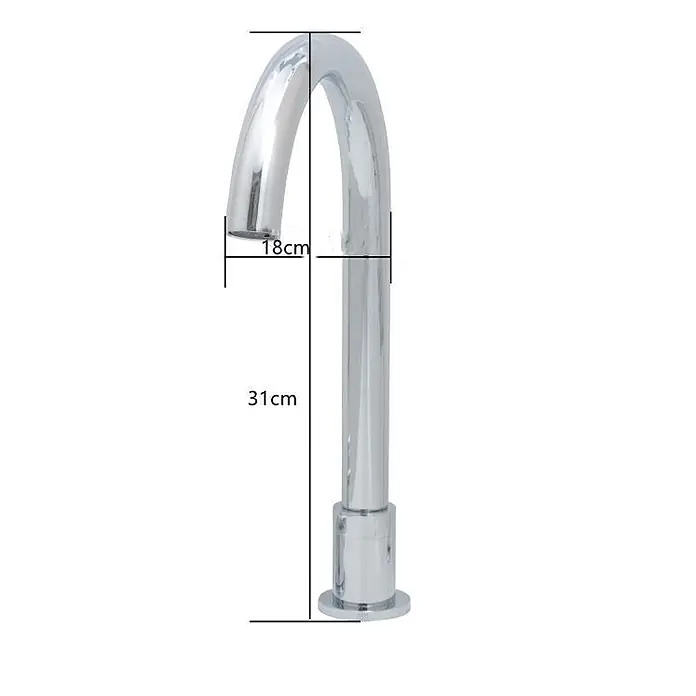 Hudor Badewannenarmatur Erymanthe 5748 - Hochglänzend - Verchromter Küchenarmatur mit hohem Auslauf, 31 cm Höhe und 18 cm Ausladung.