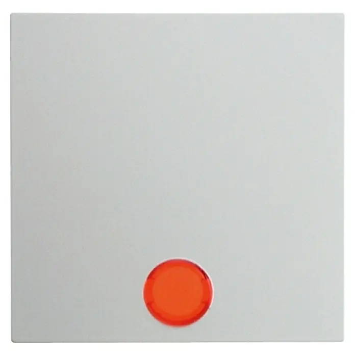 Berker S.1 Kontrollschalterwippe 16218989 - Polarweiß glänzend, Kunststoff, IP20 - Weißer Lichtschalter mit roter LED-Anzeige für eine moderne und einfache Bedienung. Ideal für jedes Zuhause.