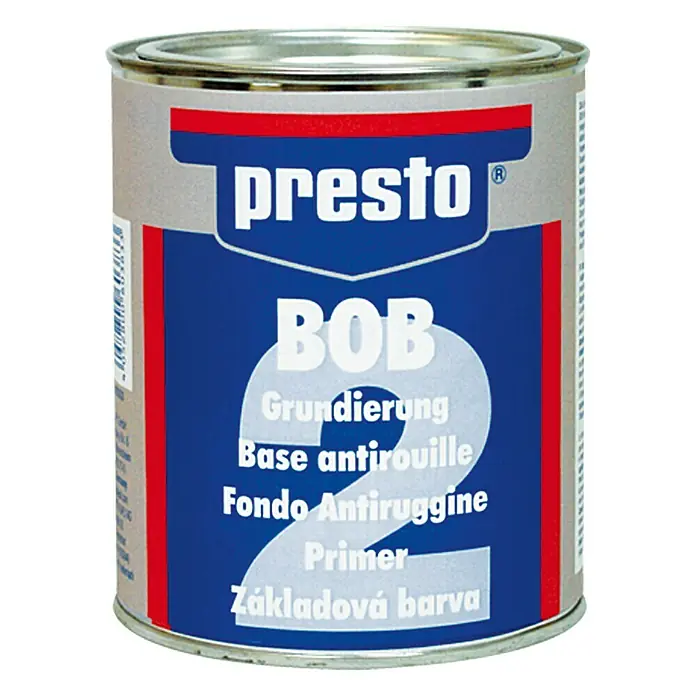 Presto Grundierung - 100 ml, Grau matt - Dose Presto BOB 2 Grundierung, ein Rostschutz-Primer für vielfältige Anwendungen im Innen- und Außenbereich.