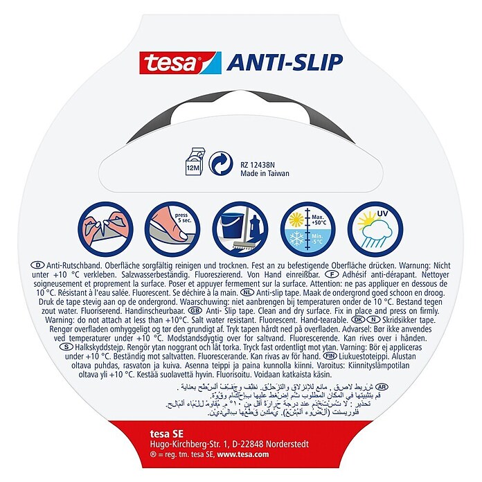 Tesa Anti-Rutsch-Tape Anti Slip (L x B: 5 m x 25 mm) | BAUHAUS