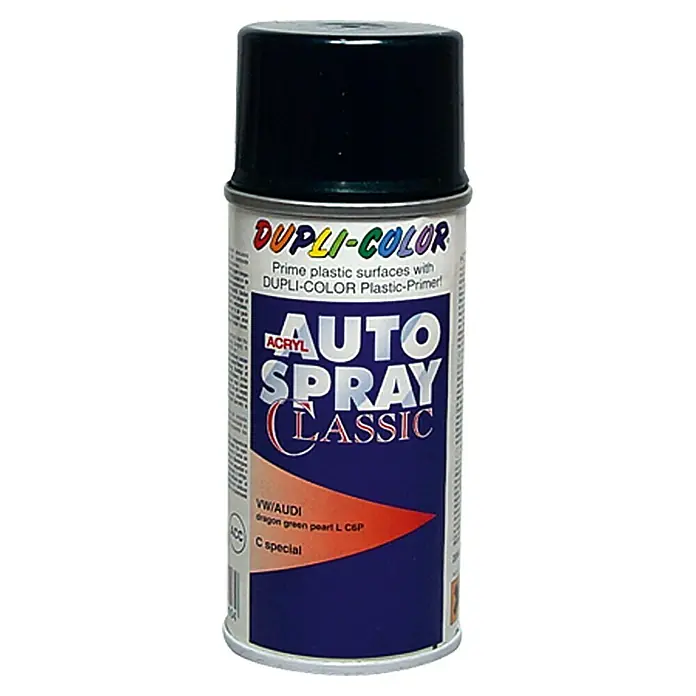 Dupli-Color Acryl-Autospray Classic - Audi/VW, Dragon Green Pearl, 150 ml - Dose Dupli-Color Auto Spray Classic, Acryl-Sprühlack für VW/Audi, Farbe Dragon Green Pearl L C6P, ideal für Kunststoffoberflächen.