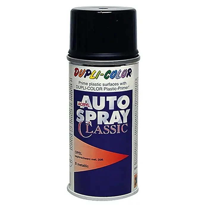 Dupli-Color Acryl-Autospray Classic - Opel, Saphirschwarz Metallic, 150 ml - Farbdose Dupli-Color Auto Spray Classic Acryl, ideal zum Grundieren von Kunststoffoberflächen mit Dupli-Color Plastic-Primer.