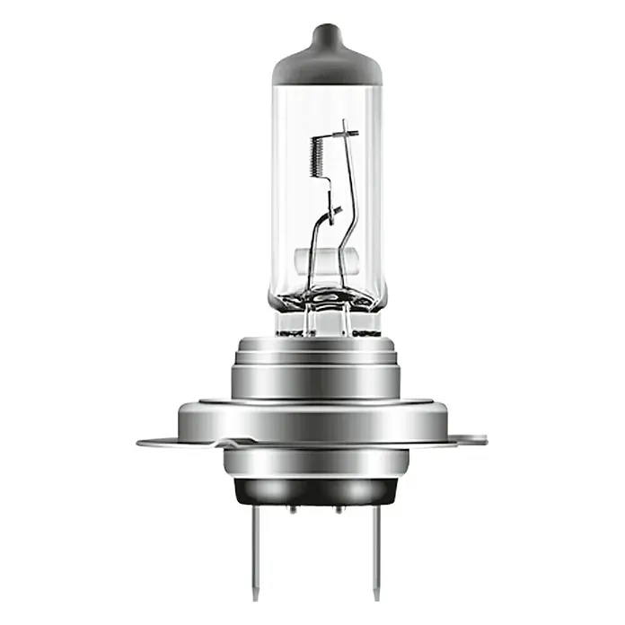 Osram Original Line Bombilla para faro delantero H7 - 12 V, 1 ud., Blanco cálido, H7 - Imagen de una bombilla halógena H7 para faro de coche, que proporciona una solución de iluminación brillante y fiable.