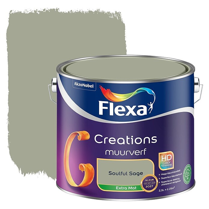 Flexa Creations Muurverf (Soulful Sage, Extra mat, 2,5 l) | BAUHAUS