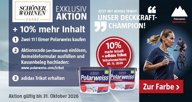 Aktion Schöner Wohnen Polarweis - gratis adidas Trikot