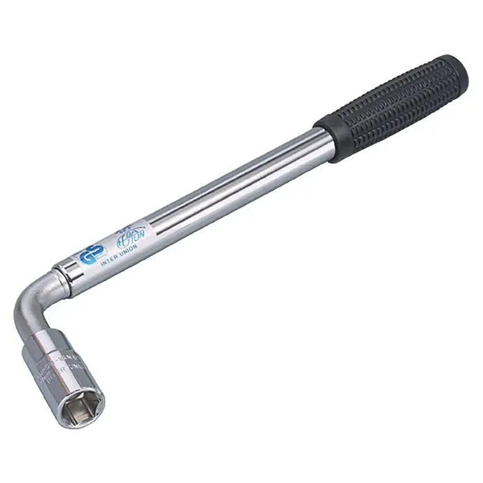 UniTEC Teleskop-Radmutternschlüssel - 22 cm - 41 cm, Schlüsselweite: 17 mm - 19 mm - Radmutternschlüssel von Inter Union mit gerändeltem Griff. Zum einfachen Lösen und Festziehen von Radmuttern an Fahrzeugen.