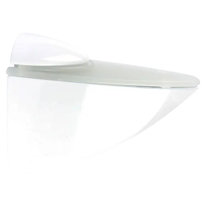 Rei Soporte de pared para estantes Pelican - L x An x Al: 6 x 7 x 2,6 cm, Blanco, Apto para: Estantes - Soporte de estante blanco, brillante y moderno con una parte superior translúcida.