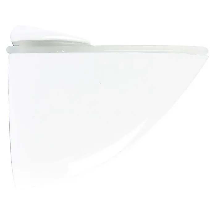 Rei Soporte de pared para estantes Pelican - L x An x Al: 6 x 7 x 2,6 cm, Blanco, Apto para: Estantes - Soporte de estante blanco con parte superior translúcida para estantes de vidrio.
