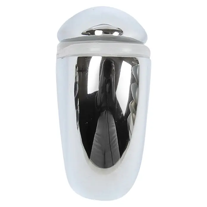 Rei Soporte de pared para estantes Brillante - L x An x Al: 5,4 x 4,1 x 2,6 cm, Cromo, Apto para: Estantes - Soporte de estante de vidrio cromado pulido con parte superior esmerilada.