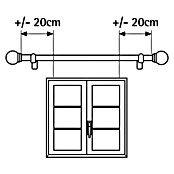 Barra para cortinas Bicono (Negro/Haya, Largo: 200 cm, Diámetro: 19 mm) | BAUHAUS