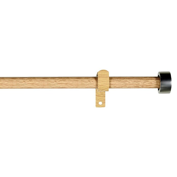 Barra para cortinas Token (Haya/Plata, Largo: 200 cm, Diámetro: 19 mm) | BAUHAUS