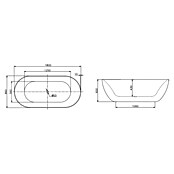 Best Design Vrijstaand Bad Color-Croco-Second (l x b: 180 x 86 cm, Bruin) | BAUHAUS