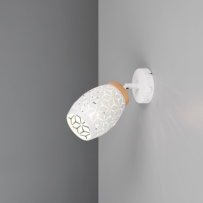 Reality Leuchten Bidar Aplique de pared (Blanco, E14, Diámetro: 12 cm) | BAUHAUS