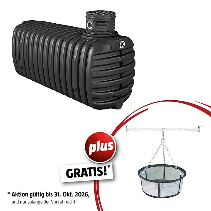 4rain Zisterne Set + Filterkorb GRATIS (Schwarz) | BAUHAUS