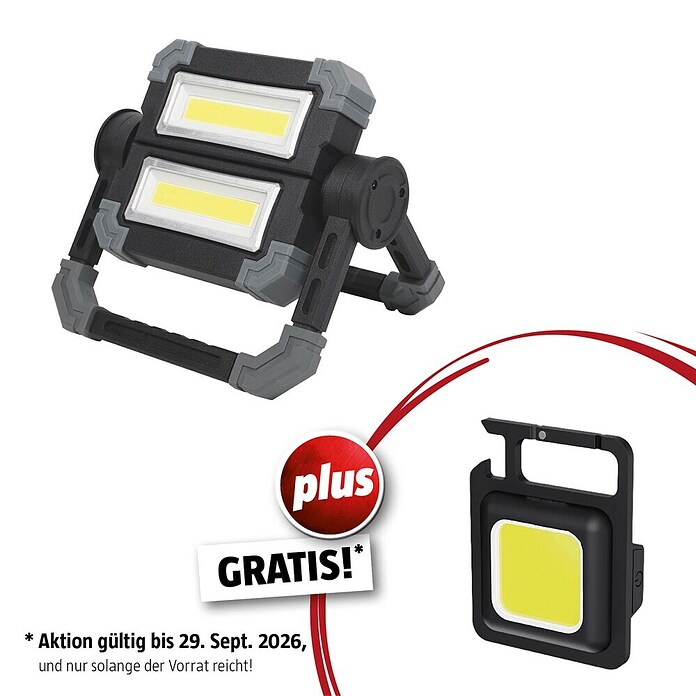 Müller-Licht LED-Baustrahler (1 000 lm, Lichtfarbe: Kaltweiß, IP44, Akkubetrieben, 4 000 K) | BAUHAUS