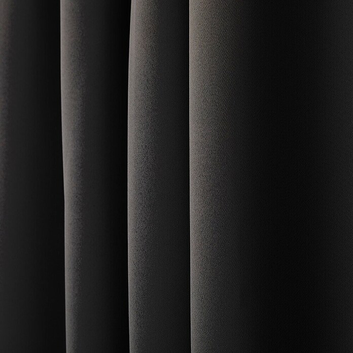 Verduisteringsgordijn Chicago 10 (100% polyester, Zwart) | BAUHAUS