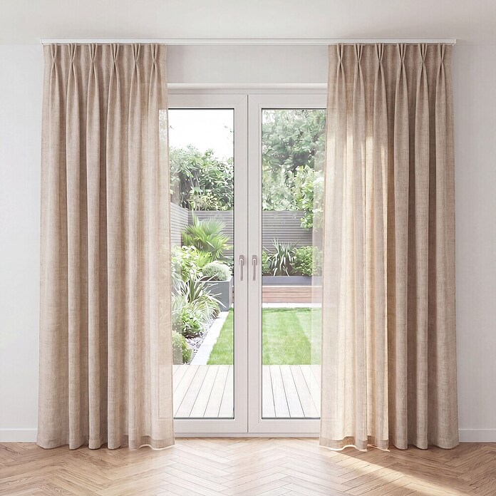 Gordijn Luxemburg 14 (100% polyester, Stro) | BAUHAUS