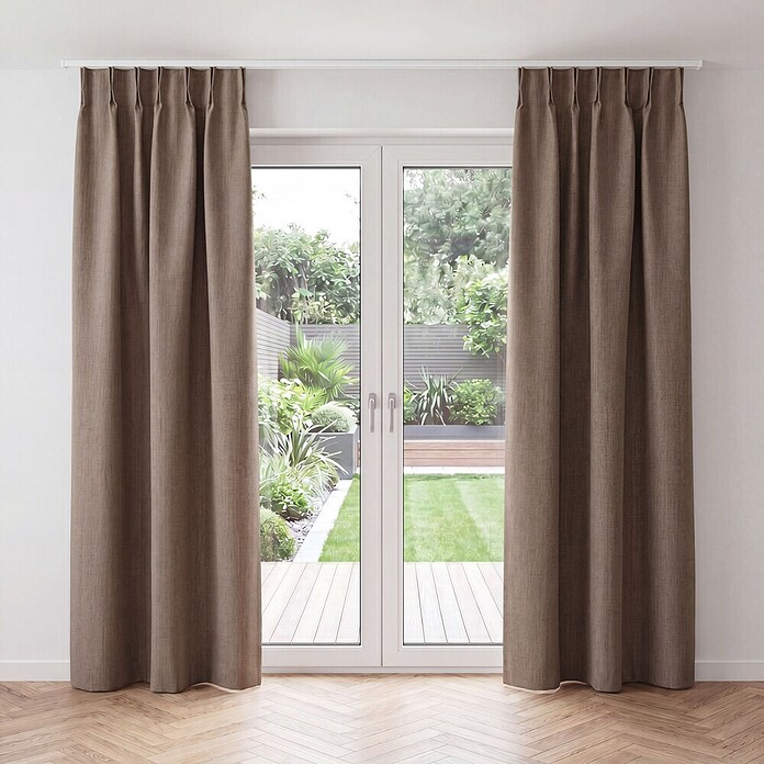 Verduisteringsgordijn Reykjavik 23 (89% polyester, Donker taupe) | BAUHAUS