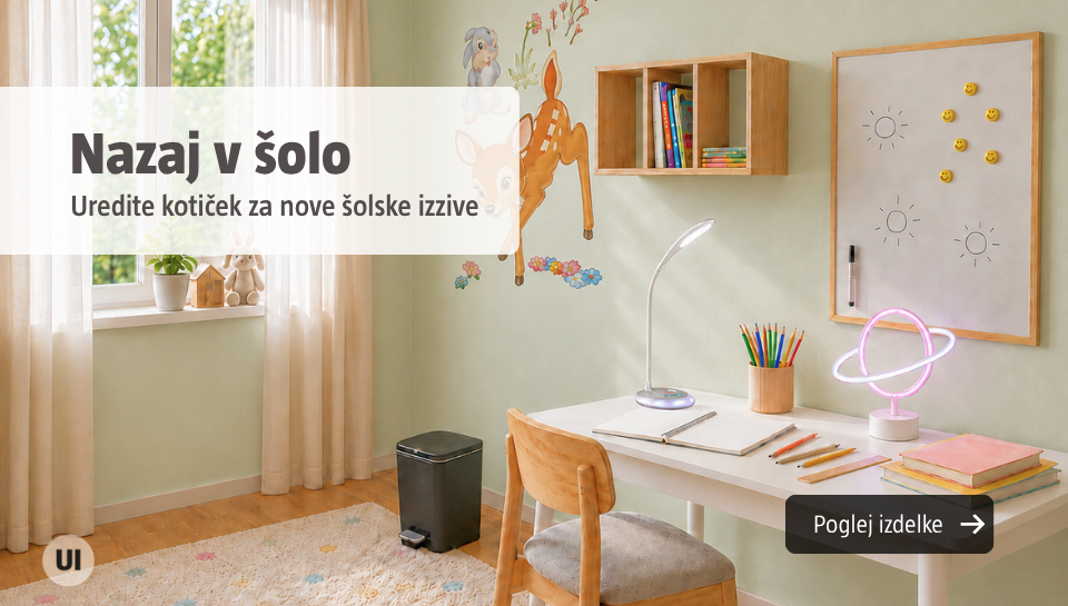 Otroška soba s pisalnimi pripomočki