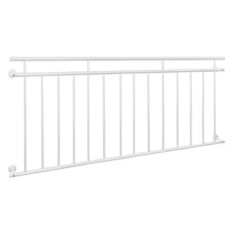 ECD Germany  Fenstergitter Französischer Balkon aus Edelstahl Balkongeländer Balkongitter