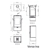 Prity Kamin na drva Verso INA  (8,6 kW, Čelik) | BAUHAUS