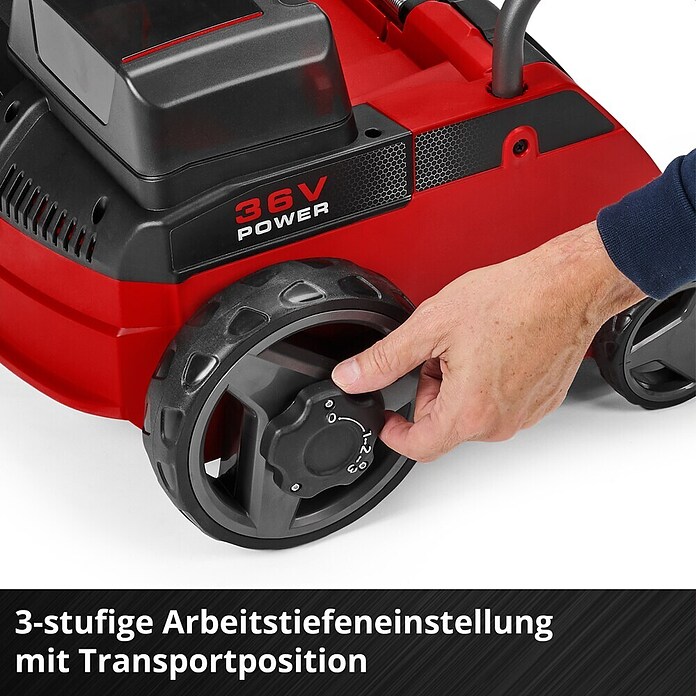 Einhell Akku-Vertikutierer GC-SC 36/31 Li-Solo (18 V, Li-Ionen, Ohne Akku, Arbeitsbreite: 31 cm)