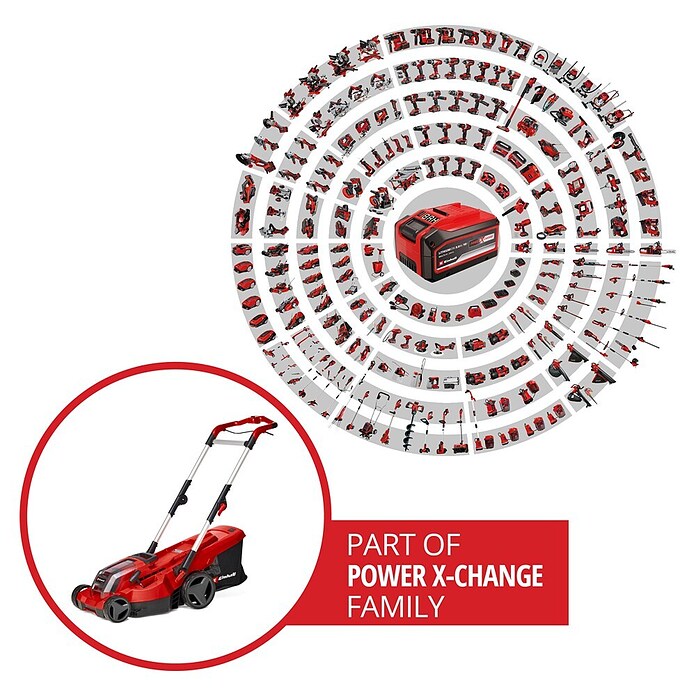 Einhell Power X-Change Akku-Rasenmäher GE-CM 36/37 Li-Solo (18 V, Ohne Akku, Schnittbreite: 37 cm)