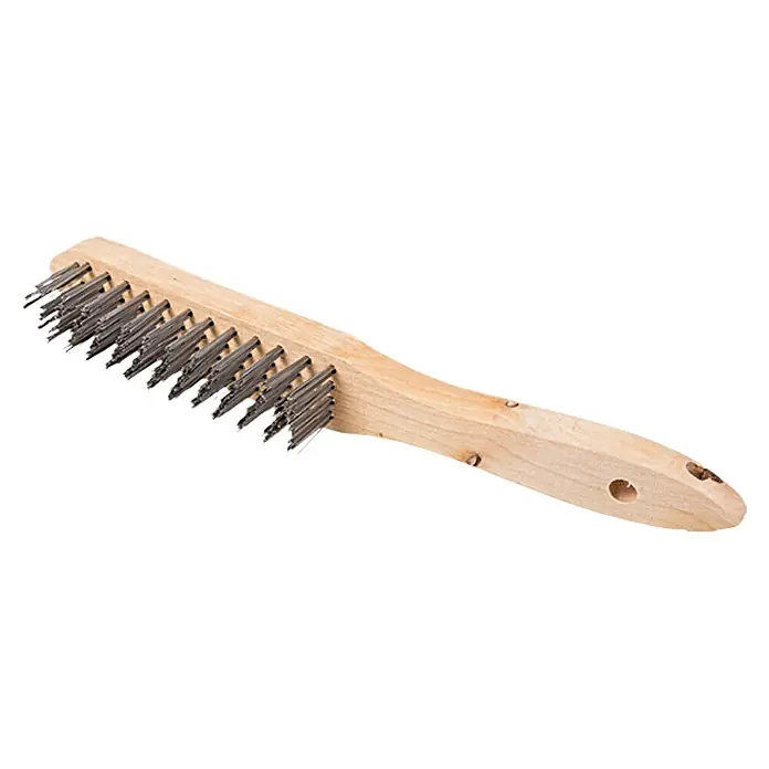 BAUHAUS Drahtbürste - Anzahl Reihen: 4 Stk. - Drahtbürste mit Holzgriff, ideal zum Reinigen von Metalloberflächen. Robuste Ausführung für vielfältige Anwendungen.
