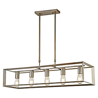 Searchlight Led-hanglamp Heaton (60 W, l x b x h: 90 x 28 x 75 cm, Silver and Gold)