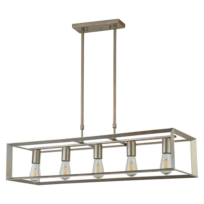 Searchlight Led-hanglamp Heaton (60 W, l x b x h: 90 x 28 x 75 cm, Silver and Gold) | BAUHAUS
