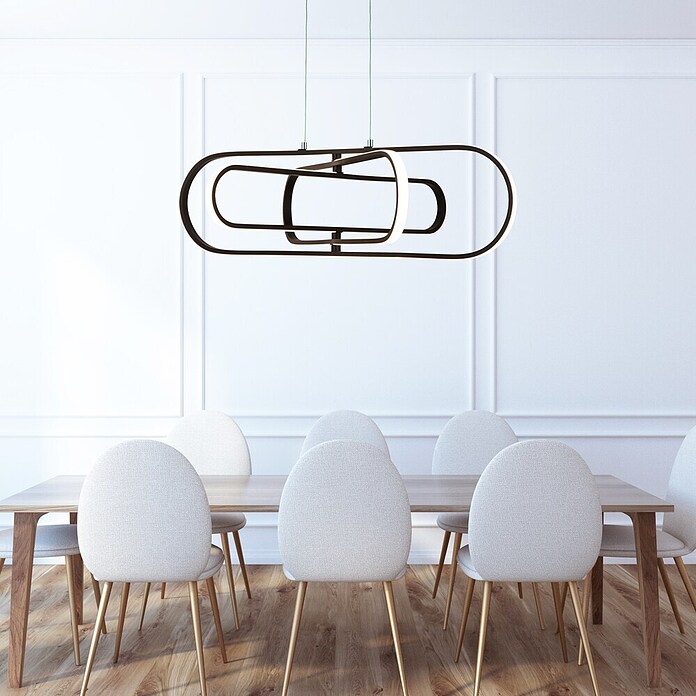 Searchlight Led-hanglamp Clip (52 W, l x b x h: 80 x 74,5 x 24 cm, Black) | BAUHAUS