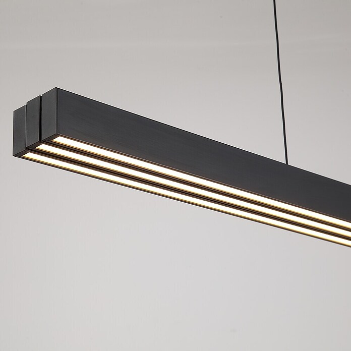 Searchlight Led-hanglamp Linear (13 W, l x b x h: 95 x 6 x 60 cm, Black and Frosted) | BAUHAUS